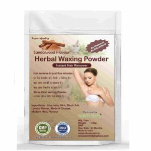 Shree Exim Hair Removal Herbal Wax Powder 100g Sandalwood Organic Painless Instant Waxing Underarms Bikini Line Chest Body For Men Women Home Salon Hostel