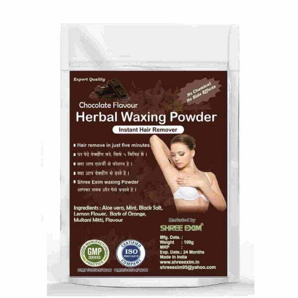 Shree Exim Hair Removal Herbal Wax Powder 100g Chocolate Organic Painless Instant Waxing Underarms Bikini Line Chest Body For Men Women Home Salon Hostel