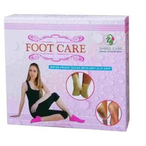 shree exim natural rubber water proof socks anti slip foot care heel protector and pain-relief for women use for winter monsoon kitchen